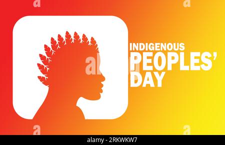 World Indigenous Peoples Day Background Template Hand Drawn Cartoon ...