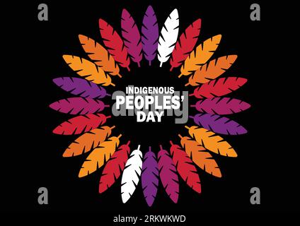 Indigenous Peoples' Day Vector Template Design Illustration. Suitable for greeting card, poster and banner Stock Vector