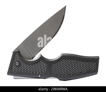 Blade being closed on a carry knife for self-defense Stock Photo