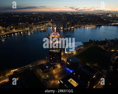 Amsterdam, 19th of August, 2023, The Netherlands. A'DAM Toren Amsterdam Lookout, Ij. Stock Photo