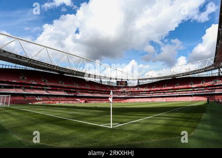 during the Premier League match Arsenal vs Fulham at Emirates Stadium, London, United Kingdom, 26th August 2023  (Photo by Arron Gent/News Images) Stock Photo