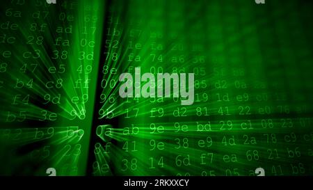 Colorful Digital Data Digits And Streaming Source Code Background With ...