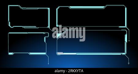 GUI elements for game. Data information infographic. Vector Big set of Sci Fi modern user interface elements. futuristic abstract HUD frame screen, bu Stock Vector