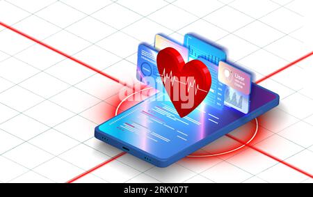 Online doctor and medical consultation. Pharmaceutical research laboratory with scientists working to develop new drugs and genetic testing. Stock Vector