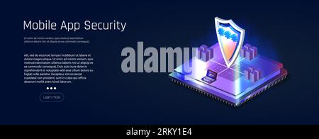 Cyber Security concept.Cybersecurity, antivirus, encryption, data protection. Software development. Safety internet technology Stock Vector