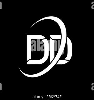 DD logo. D D design. White DD letter. DD/D D letter logo design. Initial letter DD linked circle uppercase monogram logo. Stock Vector