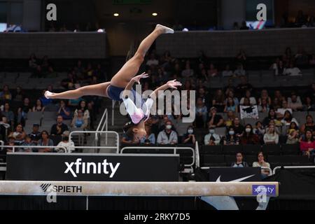 August 25, 2023: Gymnast Madray Johnson during the senior women day 1 ...