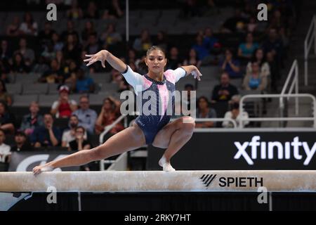 August 25, 2023: Gymnast Madray Johnson during the senior women day 1 ...