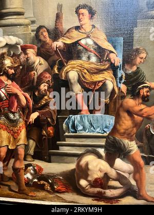 Amsterdam, Netherlands. August 11, 2023.Consul Titus Manlius Torquatus Orders the Beheading of his Son,. High quality photo Stock Photo