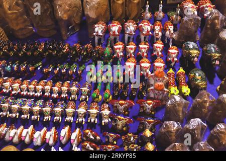 Indian traditional hand made arts and crafts for sell Stock Photo