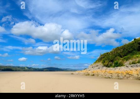 Morecambe Bay at Park Point near Far Arnside in Cumbria Stock Photo