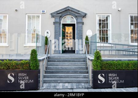 Waterford, Ireland- July 17, 2023: The front of the Irish Silver Museum in Waterford Ireland Stock Photo