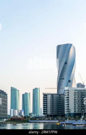 Bahrain Bay skyline, Manama. United Tower Bahrain Stock Photo