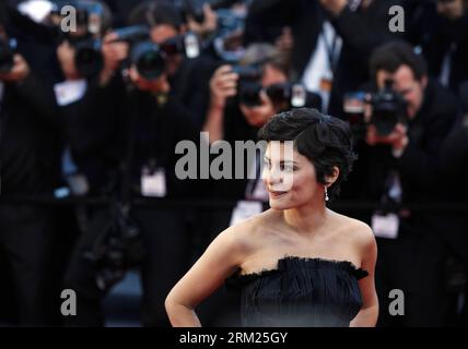 Bildnummer: 59701284  Datum: 25.05.2013  Copyright: imago/Xinhua (130525) -- CANNES, May 25, 2012 (Xinhua) -- French actress Audrey Tautou attends the premiere of the film Venus in Fur by director Roman Polanski at the 66th Cannes Film Festival in Cannes, southern France, May 25, 2013. (Xinhua/Zhou Lei) FRANCE-CANNES-FILM FESTIVAL-COMPETITION-VENUS IN FUR-PREMIERE PUBLICATIONxNOTxINxCHN Kultur Entertainment People Film 66 Internationale Filmfestspiele Cannes Filmpremiere Premiere xsp x0x 2013 quer      59701284 Date 25 05 2013 Copyright Imago XINHUA  Cannes May 25 2012 XINHUA French actress Au Stock Photo