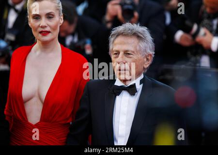 Bildnummer: 59701292  Datum: 25.05.2013  Copyright: imago/Xinhua (130525) -- CANNES, May 25, 2012 (Xinhua) -- Director Roman Polanski (R) attends the premiere of his film Venus in Fur with actress Emmanuelle Seigner at the 66th Cannes Film Festival in Cannes, southern France, May 25, 2013. (Xinhua/Zhou Lei) FRANCE-CANNES-FILM FESTIVAL-COMPETITION-VENUS IN FUR PUBLICATIONxNOTxINxCHN Kultur Entertainment People Film 66 Internationale Filmfestspiele Cannes Filmpremiere Premiere xsp x0x 2013 quer Highlight premiumd      59701292 Date 25 05 2013 Copyright Imago XINHUA  Cannes May 25 2012 XINHUA Dir Stock Photo