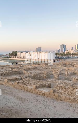 Tylos Fortress, Tylos Fort ruins, Bahrain Fort museum, Qal'at al-Bahrain - Bahrain Fort, Fortress in Al Qala, Bahrain Stock Photo