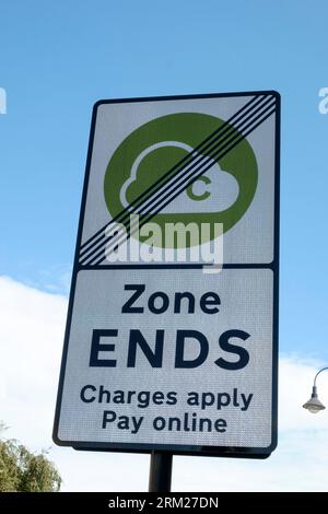 Clean Air Zone signs in Bath Somerset UK Stock Photo