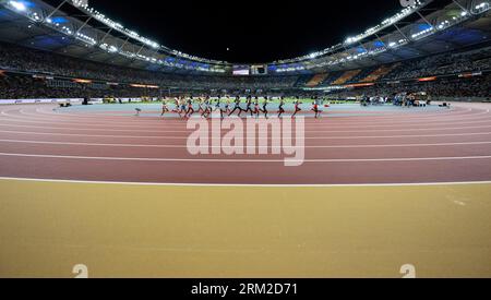 Budapest, Hungary. 26th Aug, 2023. Athletics: World Championship, 5000m, Women, Final, at the National Athletics Center. The athletes are on the track. Credit: Sven Hoppe/dpa/Alamy Live News Stock Photo