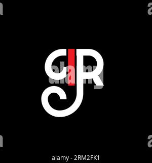 IR letter logo design on black background. IR creative initials letter logo concept. ir letter design. IR white letter design on black background. I R Stock Vector