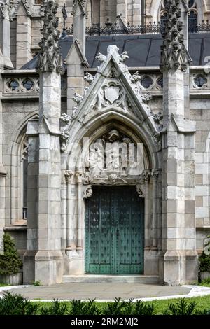 Grace Church is a Gothic landmark located on Broadway in Greenwich Village, 2023, New York City, USA Stock Photo