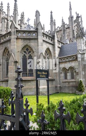 Grace Church is a Gothic landmark located on Broadway in Greenwich Village, 2023, New York City, USA Stock Photo