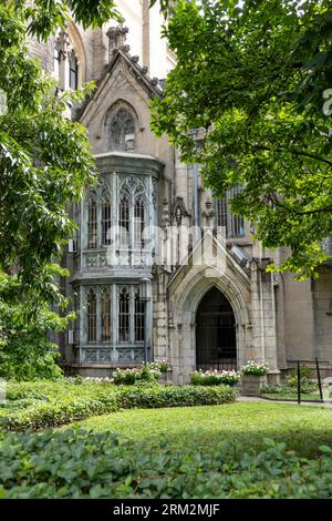 Grace Church is a Gothic landmark located on Broadway in Greenwich Village, 2023, New York City, USA Stock Photo