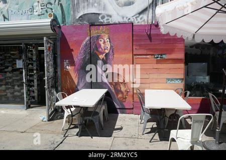 Los Angeles, California, USA 24th August 2023 Kobe Bryant and Gigi Bryant Street Art Mural on Melrose Avenue on August 24, 2023 in Los Angeles, California, USA. Photo by Barry King/Alamy Stock Photo Stock Photo