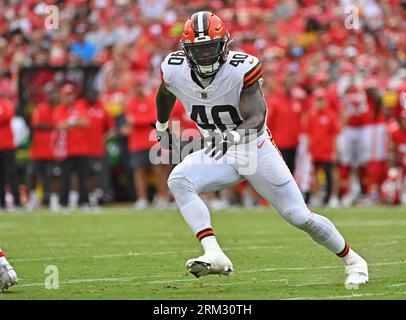 Chicago Bears linebacker Matt Adams (44) runs after the ball during an NFL  preseason football game against the Cleveland Browns, Saturday Aug. 27,  2022, in Cleveland. (AP Photo/Kirk Irwin Stock Photo - Alamy