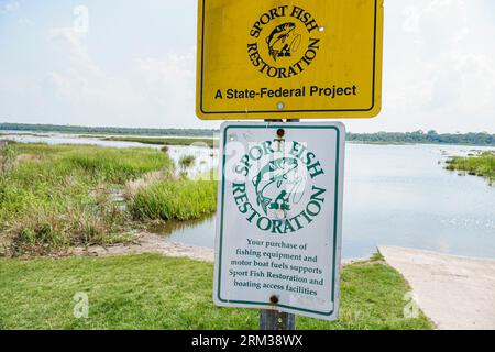 Ponte Vedra Beach Florida,Guana River Wildlife Management Area,salt marsh maritime hammocks,sports fish restoration state-Federal project,nature natur Stock Photo