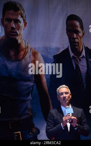 Bildnummer: 60137693  Datum: 16.07.2013  Copyright: imago/Xinhua Director Roland Emmerich attends the premiere of the movie White House Down in Beijing, capital of China, July 16, 2013. The movie White House Down , directed by Roland Emmerrich who is known for his works 2012 , The Day After Tomorrow and Independence Day , will hit the screeen on July 22. (Xinhua/Jin Liangkuai) (cjq) CHINA-BEIJING-MOVIE PREMIERE (CN) PUBLICATIONxNOTxINxCHN Entertainment People premiumd x0x xkg 2013 hoch     60137693 Date 16 07 2013 Copyright Imago XINHUA Director Roland Emmerich Attends The Premiere of The Movi Stock Photo