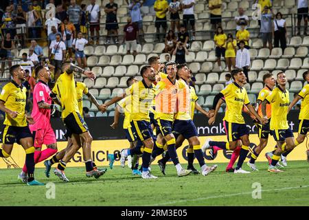 Modena celebrates the victory during the Italian soccer Serie B