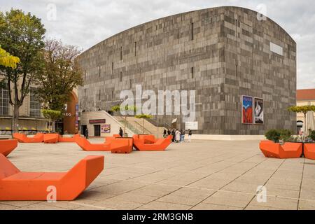 Museums Quartier square in Vienna, Austria Stock Photo
