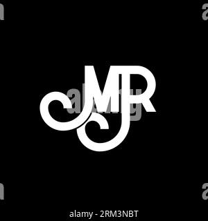 MR Letter Logo Design. Initial letters MR logo icon. Abstract letter MR ...