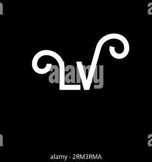 Lv letter logo design Black and White Stock Photos & Images - Page