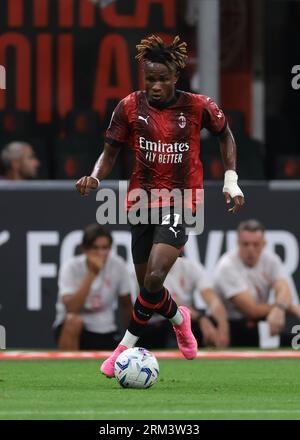 Milan, Italy. 26th Aug, 2023. Samuel Chukwueze of AC Milan during the Serie A match at Giuseppe Meazza, Milan. Picture credit should read: Jonathan Moscrop/Sportimage Credit: Sportimage Ltd/Alamy Live News Stock Photo