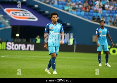 Saint Petersburg, Russia. 26th Aug, 2023. Du Queiroz (37) of Zenit seen during the Russian Premier League football match between Zenit Saint Petersburg and Ural Yekaterinburg at Gazprom Arena. Final score; Zenit 4:0 Ural. Credit: SOPA Images Limited/Alamy Live News Stock Photo