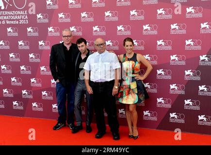 Bildnummer: 60412960  Datum: 30.08.2013  Copyright: imago/Xinhua (130830) -- VENICE, Aug. 30, 2013 (Xinhua) -- (L to R) U.S. writer Bret Easton Ellis, actor James Deen, director Paul Schrader and actress Tenille Huston pose at the photocall of The Canyons during the 70th Venice Film Festival, in Lido of Venice, Italy, on Aug. 30, 2013. (Xinhua/Xu Nizhi) ITALY-VENICE-FILM FESTIVAL-THE CANYONS PUBLICATIONxNOTxINxCHN Kultur Entertainment People Film 70 Internationale Filmfestspiele Venedig Photocall xcb x0x 2013 quer premiumd      60412960 Date 30 08 2013 Copyright Imago XINHUA  Venice Aug 30 201 Stock Photo