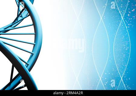 Illustrations of DNA on blue gradient background, banner design ...