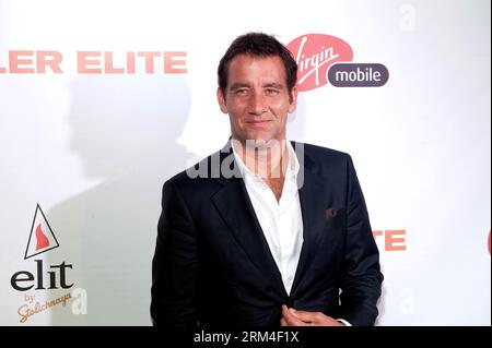 Toronto, Canada - September 10, 2011: Clive Owen arrives at the “Killer Elite” reception after the movie premiere at the Toronto International Film Festival Stock Photo