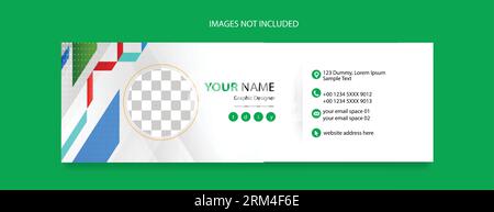 Email footer template design for business promotional Stock Vector