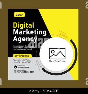 digital marketing agency and expert social media template design Stock Vector