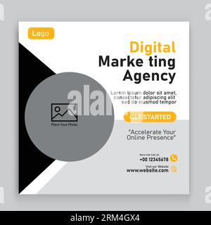 digital marketing agency and expert social media template design Stock Vector