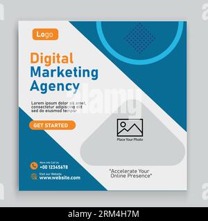 digital marketing agency and expert social media template design Stock Vector