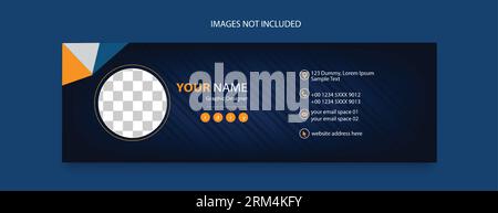 Email footer template design for business promotional Stock Vector