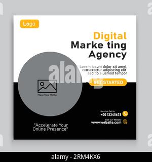 digital marketing agency and expert social media template design Stock Vector