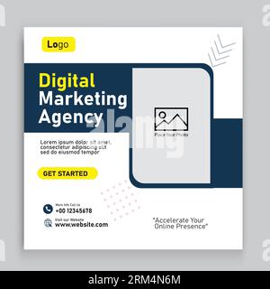 digital marketing agency and expert social media template design Stock Vector