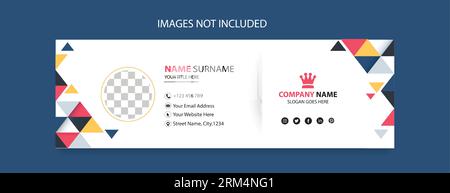 Email footer template design for business promotional Stock Vector