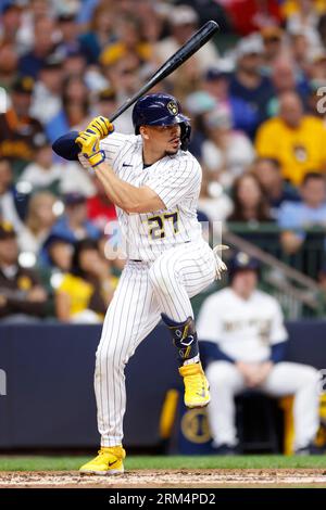 MILWAUKEE, WI - AUGUST 15: Milwaukee Brewers shortstop Willy