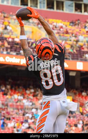 Cincinnati Bengals wide receiver Andrei Iosivas (80) runs during an NFL ...