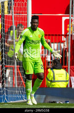 Manchester United goalkeeper Andre Onana during the Premier League ...